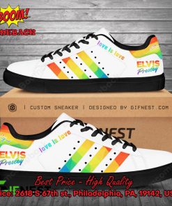 Elvis Presley LGBT Stripes Love Is Love Style 1 Adidas Stan Smith Shoes