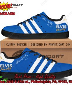 Elvis Presley White Stripes Style 2 Adidas Stan Smith Shoes