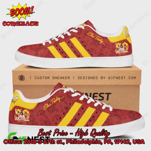 Elvis Presley Yellow Stripes Adidas Stan Smith Shoes