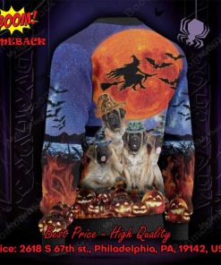 english mastiff witch moon halloween ugly christmas sweater 3 DMWPc