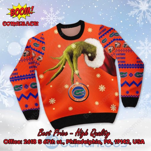 Florida Gators Grinch Candy Cane Ugly Christmas Sweater