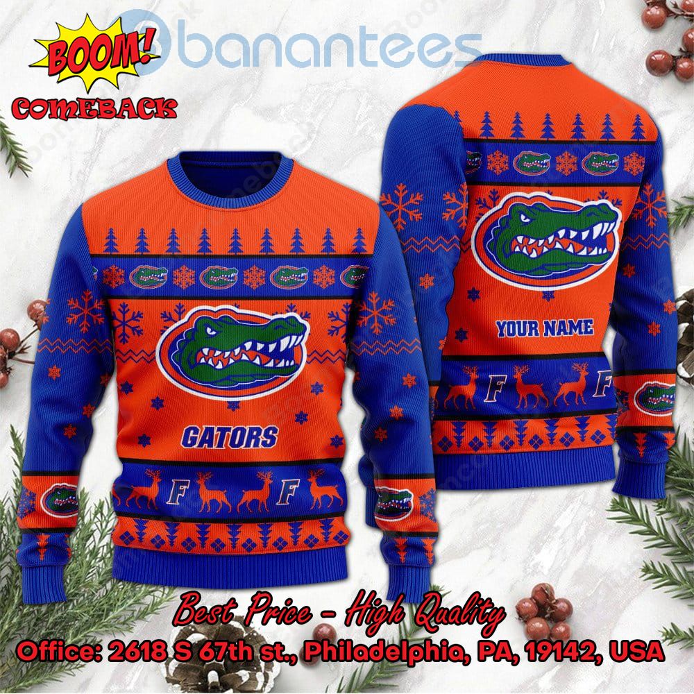 Florida Gators Personalized Name Ugly Christmas Sweater