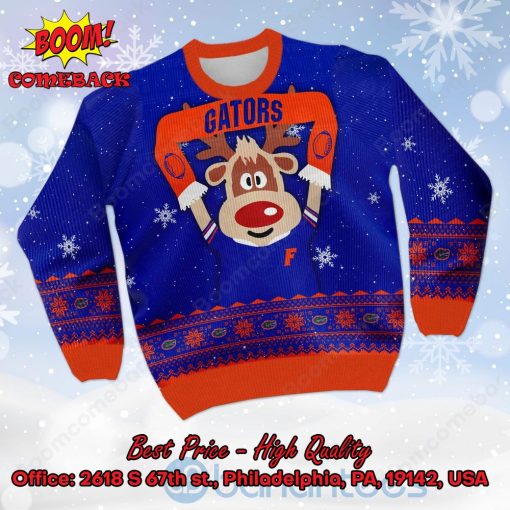 Florida Gators Reindeer Ugly Christmas Sweater