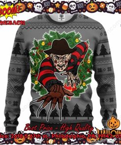 Freddy Krueger Christmas Circle Halloween Ugly Christmas Sweater