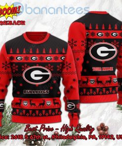 Georgia Bulldogs Personalized Name Ugly Christmas Sweater