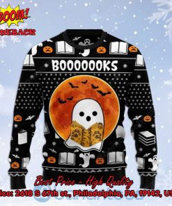 Ghost Booooooks Halloween Christmas Sweater