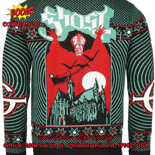 Ghost Rock Band Castle Sleigh Christmas Jumper