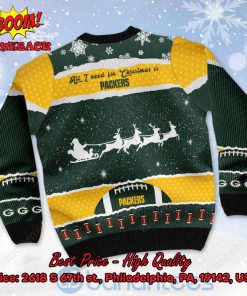 green bay packers all i need for christmas is packers custom name number ugly christmas sweater 3 fgrgc