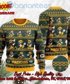 Green Bay Packers Mickey Mouse Postures Style 1 Ugly Christmas Sweater