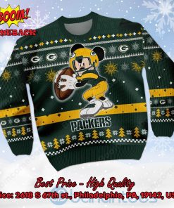 green bay packers mickey mouse ugly christmas sweater 2 FTEcm