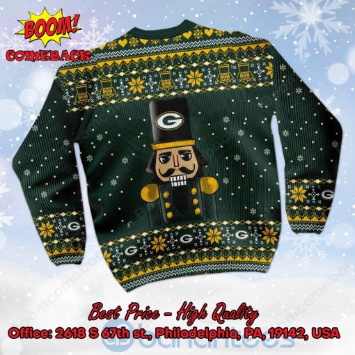 Green Bay Packers Nutcracker Not A Player I Just Crush Alot Ugly Christmas Sweater