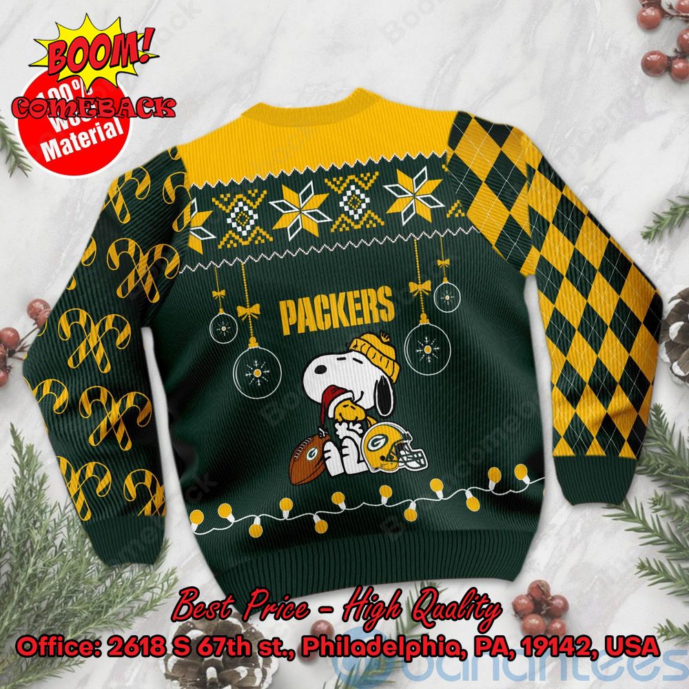 Green Bay Packers Snoopy Peanuts Ugly Chriatmas Sweater Christmas