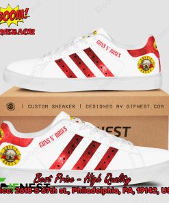 Guns N’ Roses Red Stripes Style 5 Adidas Stan Smith Shoes