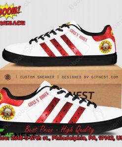 Guns N’ Roses Red Stripes Style 5 Adidas Stan Smith Shoes