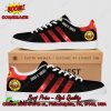 Motley Crue Black And Red Stripes Adidas Stan Smith Shoes