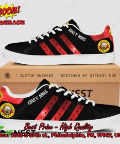 Guns N’ Roses Red Stripes Style 6 Adidas Stan Smith Shoes