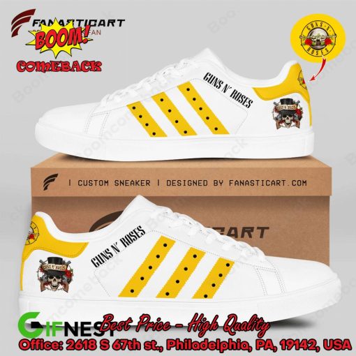 Guns N’ Roses Yellow Stripes Style 2 Adidas Stan Smith Shoes