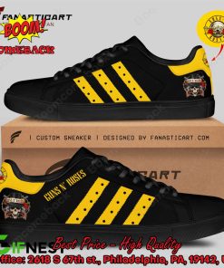 Guns N’ Roses Yellow Stripes Style 4 Adidas Stan Smith Shoes