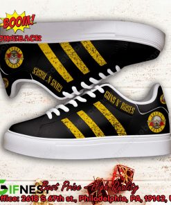 Guns N’ Roses Yellow Stripes Style 5 Adidas Stan Smith Shoes