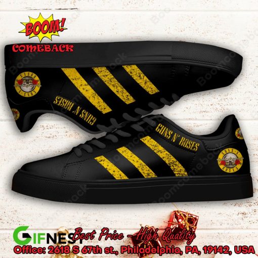 Guns N’ Roses Yellow Stripes Style 5 Adidas Stan Smith Shoes