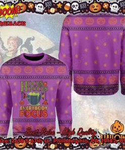 Hocus Pocus Everybody Focus Halloween Ugly Christmas Sweater