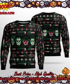 Horror Killers Arcade Game Halloween Ugly Christmas Sweater