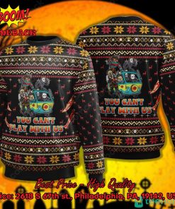 Horror Killers You Can’t Play With Us Halloween Ugly Christmas Sweater