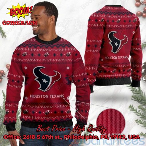 Houston Texans Big Logo Ugly Christmas Sweater