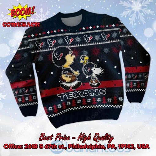 Houston Texans Charlie Brown Peanuts Snoopy Ugly Christmas Sweater