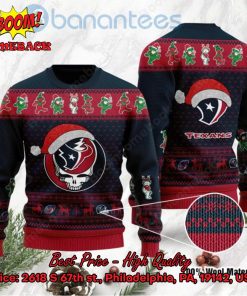 Houston Texans Grateful Dead Santa Hat Ugly Christmas Sweater