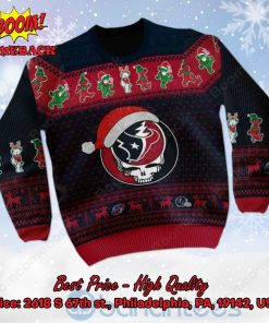 Houston Texans Grateful Dead Santa Hat Ugly Christmas Sweater