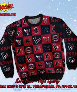 Houston Texans Logos Ugly Christmas Sweater