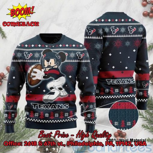 Houston Texans Mickey Mouse Ugly Christmas Sweater