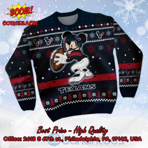 Houston Texans Mickey Mouse Ugly Christmas Sweater