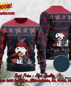 Houston Texans Peanuts Snoopy Ugly Christmas Sweater