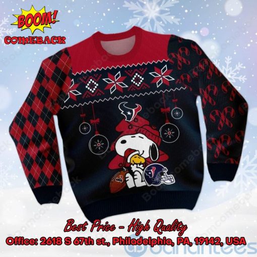 Houston Texans Peanuts Snoopy Ugly Christmas Sweater