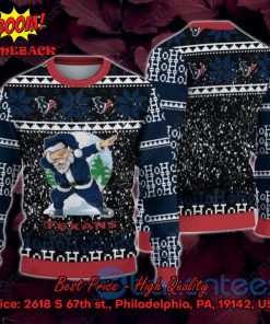 Houston Texans Santa Claus Dabbing Ho Ho Ho Ugly Christmas Sweater