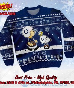 indianapolis colts charlie brown peanuts snoopy ugly christmas sweater 2 VJdeR