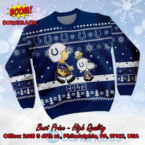 Indianapolis Colts Charlie Brown Peanuts Snoopy Ugly Christmas Sweater