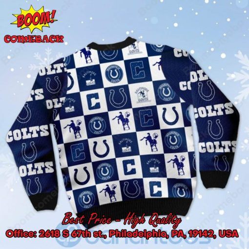 Indianapolis Colts Logos Ugly Christmas Sweater