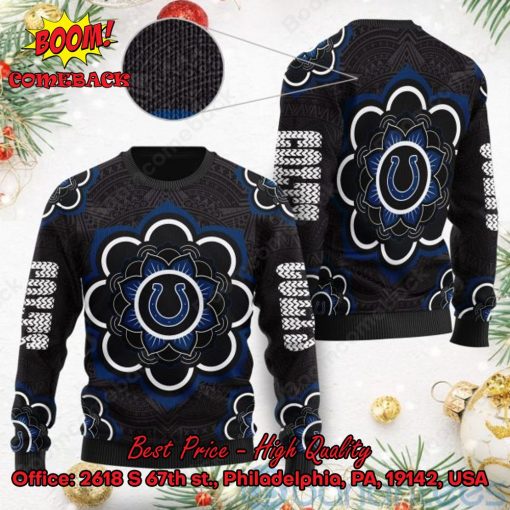 Indianapolis Colts Mandala Ugly Christmas Sweater