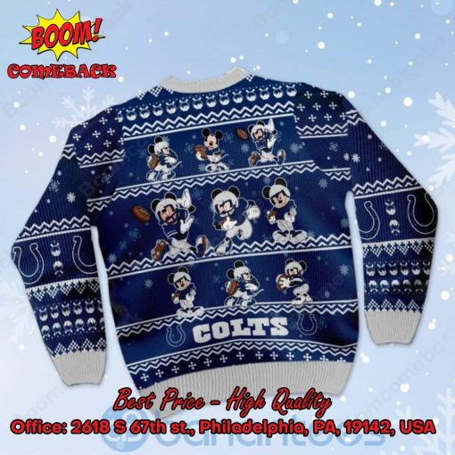 Indianapolis Colts Mickey Mouse Postures Style 1 Ugly Christmas Sweater