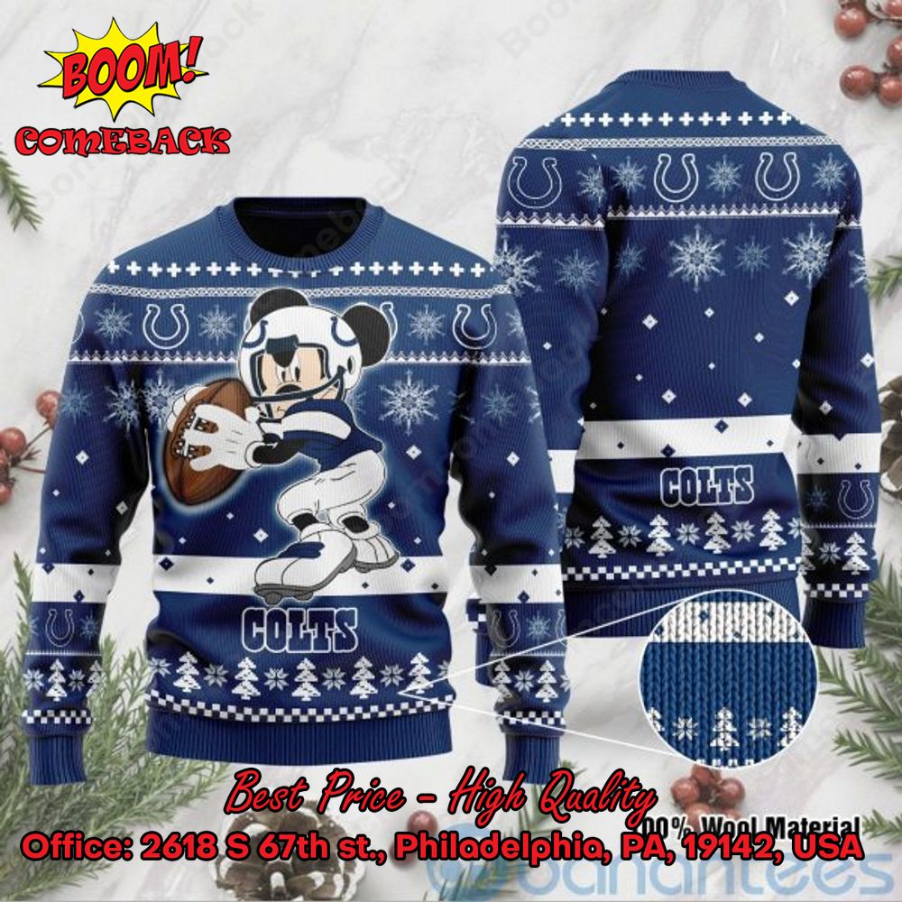 Indianapolis Colts Mickey Mouse Ugly Christmas Sweater, Ugly