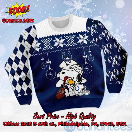 Indianapolis Colts Peanuts Snoopy Ugly Christmas Sweater