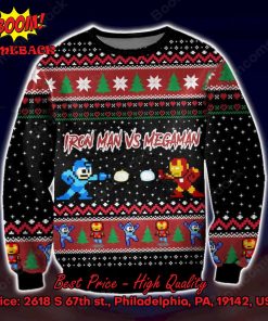 Iron Man vs Megaman Ugly Christmas Sweater