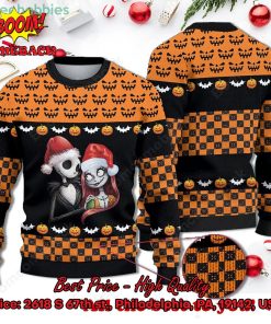 Jack And Sally The Nightmare Before Halloween Themed Christmas Sweater