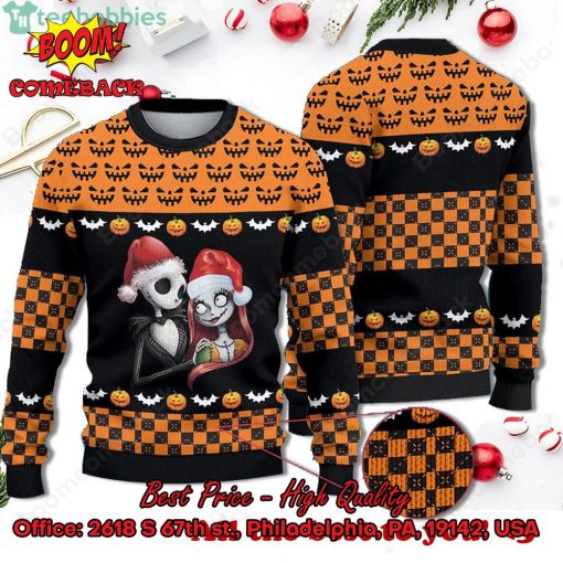 Jack And Sally The Nightmare Before Halloween Themed Christmas Sweater