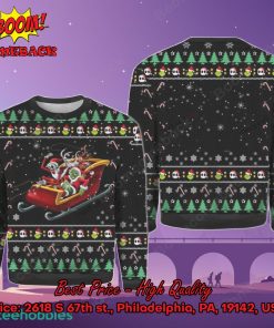 Jack Skellington And Grinch On Sleigh Sweater Best Gift For Men And Women