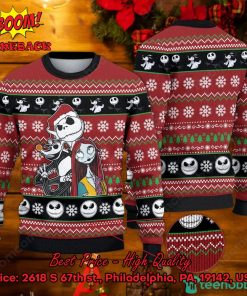 Jack Skellington Zero And Sally Halloween Ugly Christmas Sweater