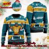 Green Bay Packers Santa Claus On Chimney Personalized Name Ugly Christmas Sweater